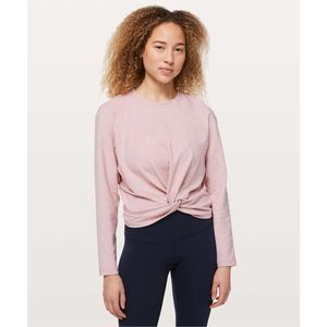 Lululemon Tuck & Gather Pullover in Heathered Mod Faint Coral